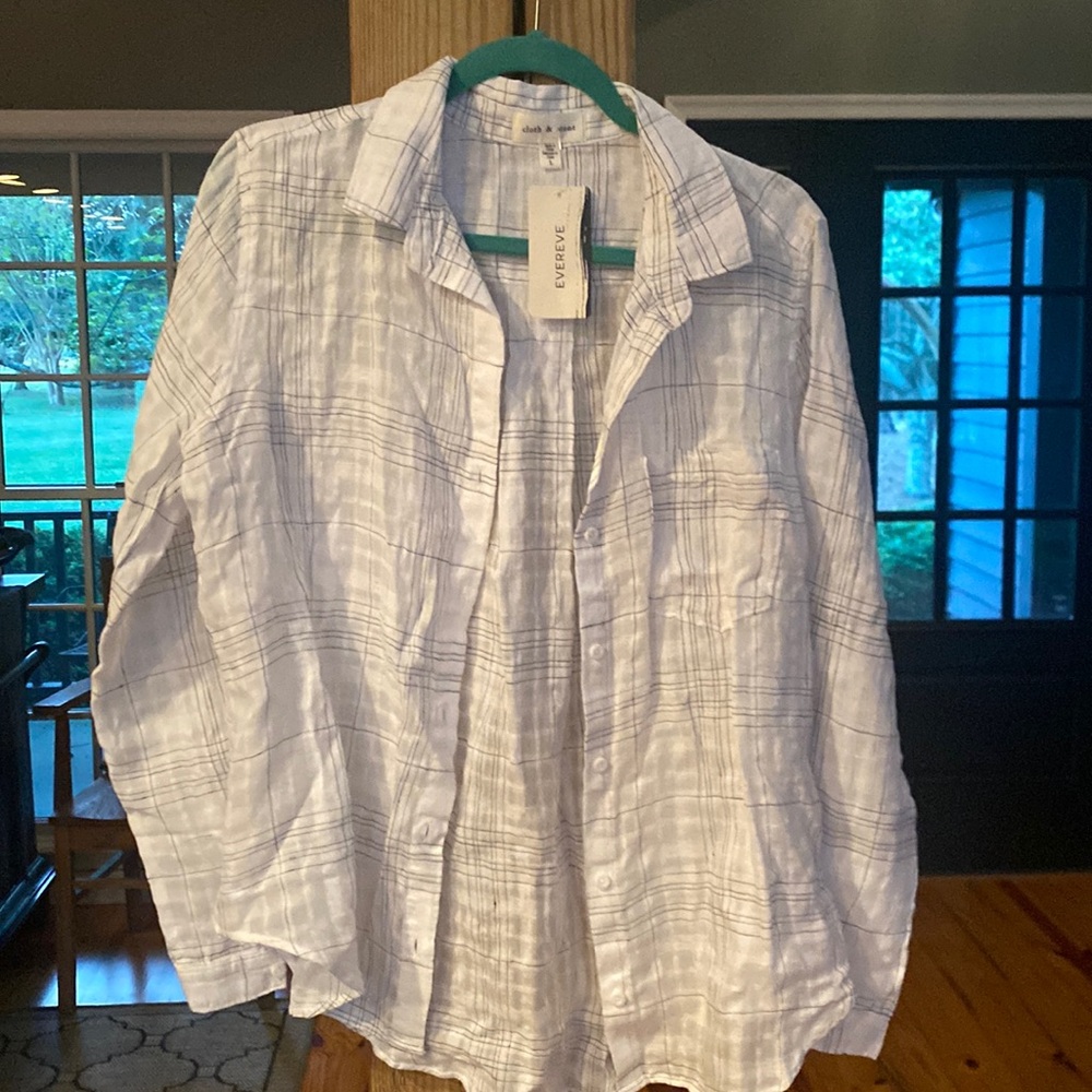 Cloth & Stone linen button front shirt